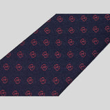 GUCCI Signature Logo Micro GGWEB Silk/Wool Tie Navy/Red logo 547303