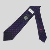 GUCCI Signature Logo Micro GGWEB Silk/Wool Tie Navy/Red logo 547303