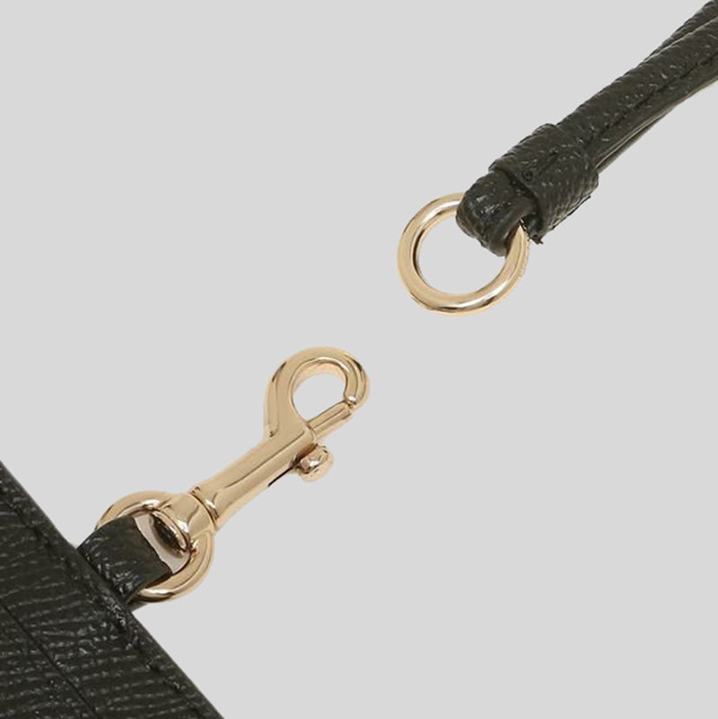 Coach ID Lanyard In Crossgrain leather Black 57311