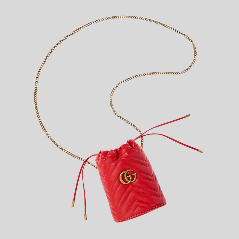Gg marmont mini deals quilted leather bucket bag