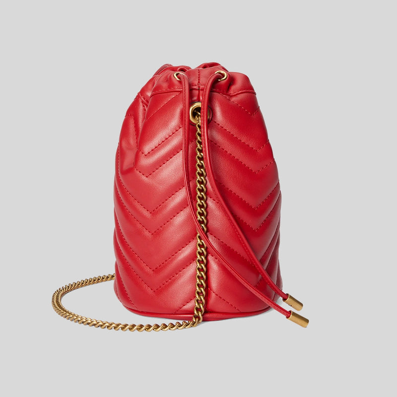 Gg marmont 2.0 sales mini leather bucket bag