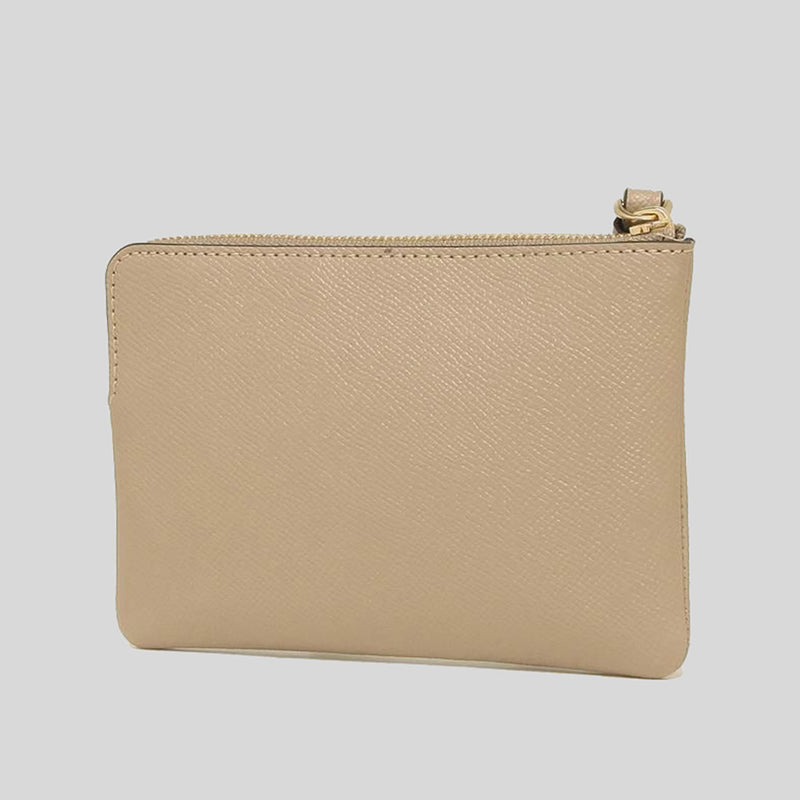 Coach Corner Zip Wristlet Taupe 58032