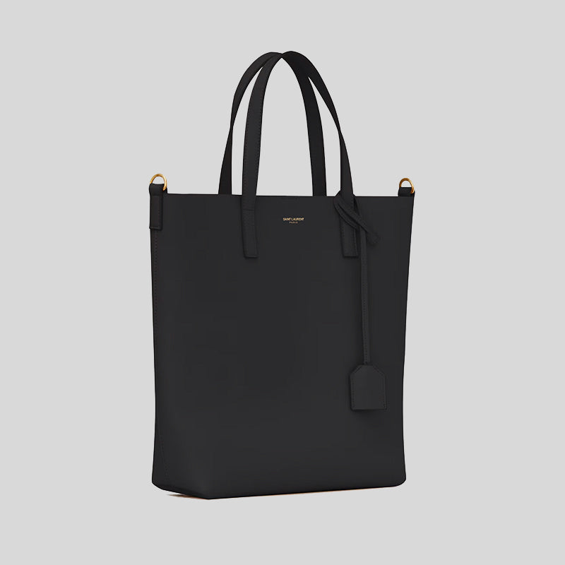 SAINT LAURENT YSL Shopping Saint Laurent Toy Crossbody Tote In Leather Black 600307CSV0J
