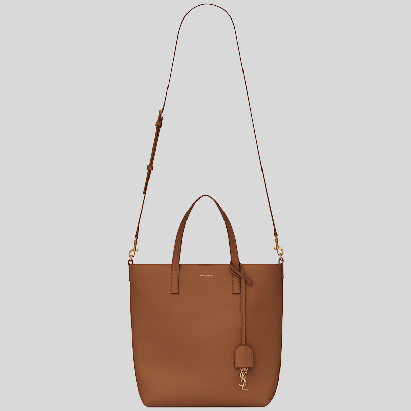 SAINT LAURENT YSL Shopping Saint Laurent Toy Crossbody Tote In Leather Brick 600307CSV0J