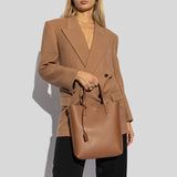 SAINT LAURENT YSL Shopping Saint Laurent Toy Crossbody Tote In Leather Brick 600307CSV0J