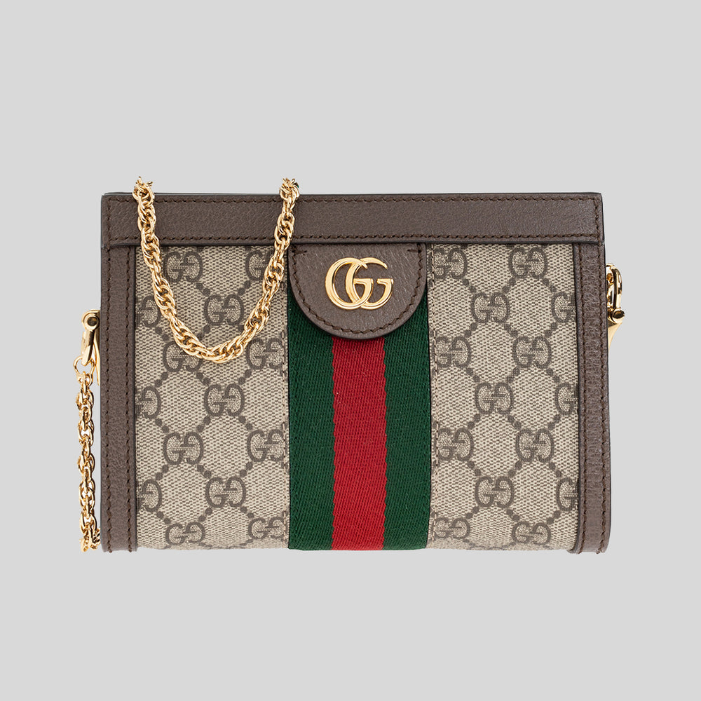 ショルダーバッグ・ポシェット GUCCI GG SUPREME FABRIC SMALL OPHIDIA CROSSBODY BAG Ophidia small crossbodybag in beige and ebony Supreme
