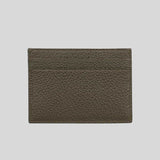 SAINT LAURENT YSL Tiny Cassandre Card Case In Grained Leather Dark Khaki 607603DTI0E