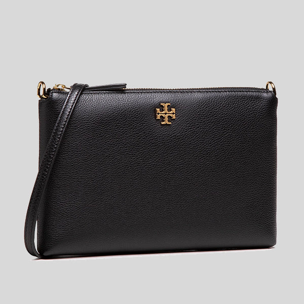 Tory Burch Mercer Pebbled Zip Crossbody Black 61385