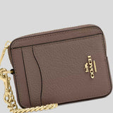 COACH Zip Card Case Dark Stone 6303