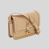 SAINT LAURENT YSL Solferino Small Satchel In Box Saint Laurent Leather Tan 6343060SX0W