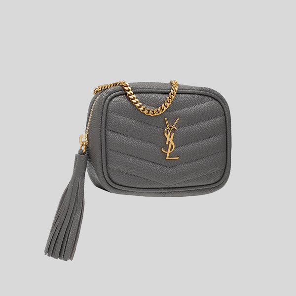 SAINT LAURENT YSL Lou Baby Shoulder Bag Grey 6350881GF01