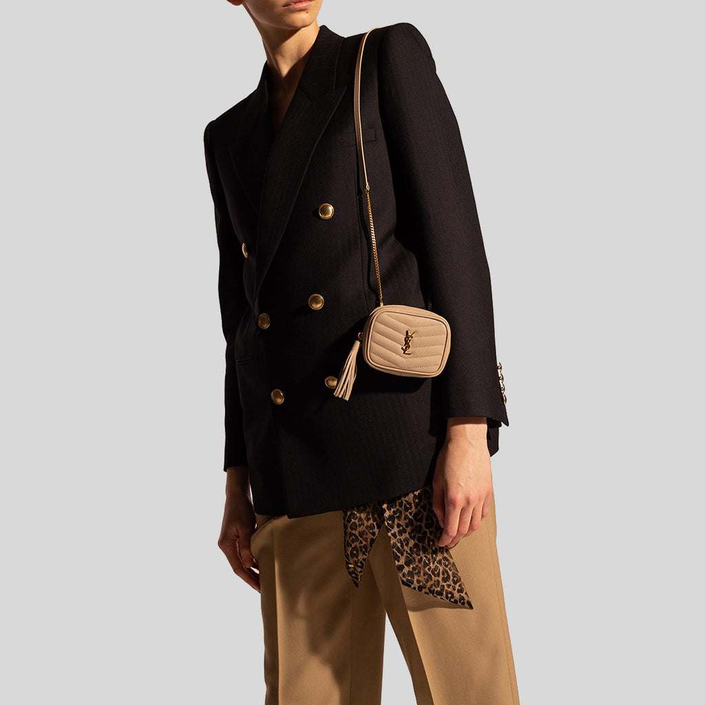SAINT LAURENT YSL Lou Baby Shoulder Bag Beige 6350881GF01 LussoCitta