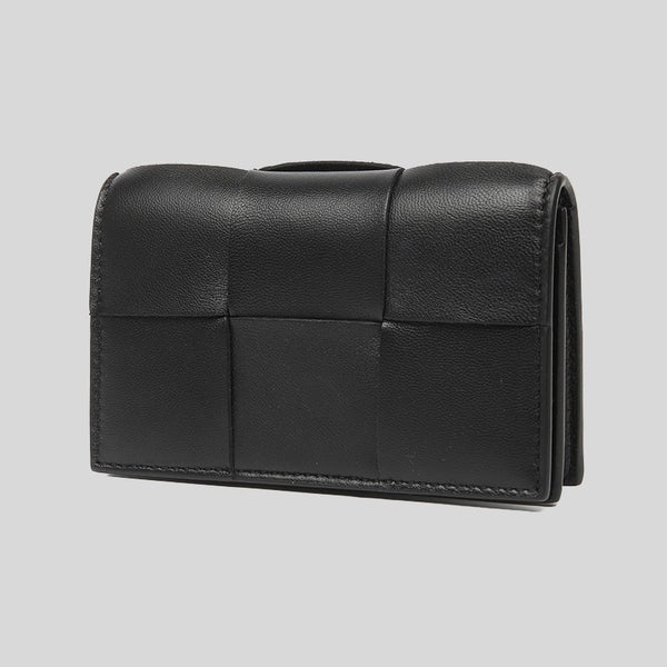 BOTTEGA VENETA Cassette Business Card Case Black 651396