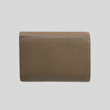 Balenciaga Leather Trifold Wallet Dark Taupe 656342