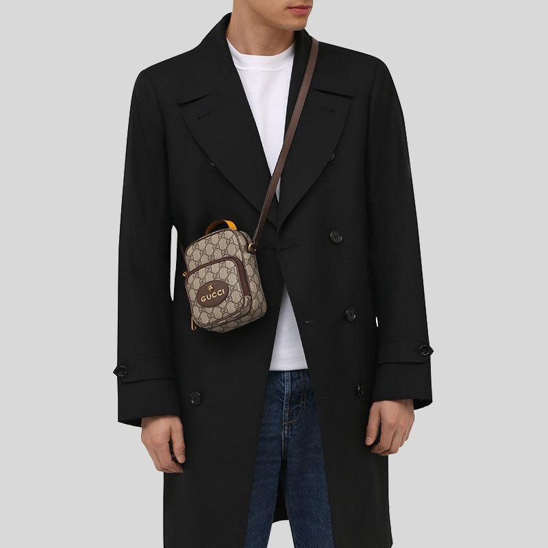 GUCCI GG Supreme Canvas Unisex Small Crossbody Bag 658556 LussoCitta