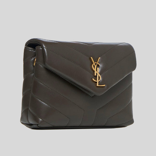 SAINT LAURENT YSL Loulou Toy Strap Bag In Quilted "Y" Leather Light Musk 678401DV707