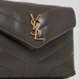 SAINT LAURENT YSL Loulou Toy Strap Bag In Quilted "Y" Leather Light Musk 678401DV707