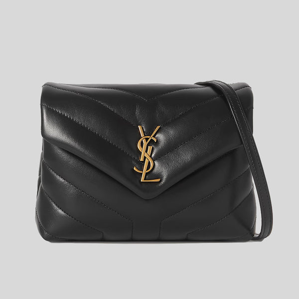 SAINT LAURENT YSL Loulou Toy Strap Bag In Quilted "Y" Leather Black 678401 lussocitta lusso città