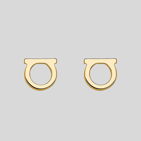 FERRAGAMO Gancini Earrings In Gold Collar Small 760120 lussocitta lusso citta