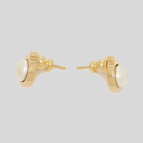 FERRAGAMO Gancini Pearls Earrings In Gold Color 760121