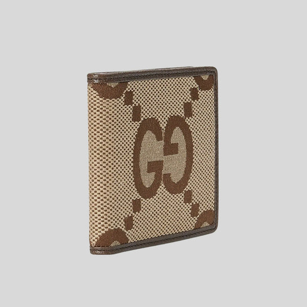 GUCCI Jumbo GG Wallet With Interlocking G Brown 699308