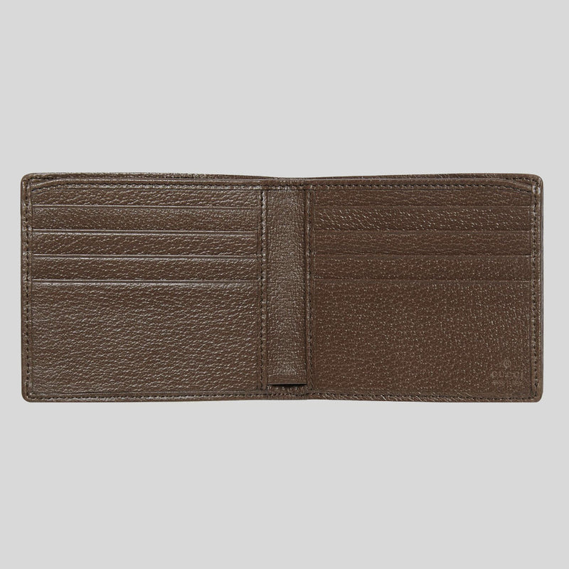 GUCCI Jumbo GG Wallet With Interlocking G Brown 699308