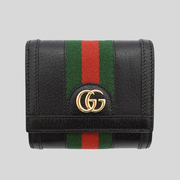 GUCCI Ophidia Leather Bifold Wallet Black 719887