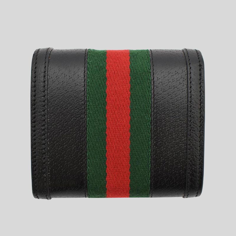 Gucci Wallets for Men | Black Leather Black Red Stripe | BagBuyBuy