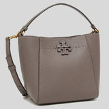 Tory Burch Small McGraw Bucket Bag Silver Maple 74956