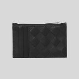 BOTTEGA VENETA Intrecciato Zippered Card Case Black 755985 lussocitta lusso citta