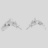 FERRAGAMO Gancini Earrings (L) Palladium 760119