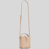 SAINT LAURENT YSL LE 37 Mini Bucket Bag In Shiny Leather Dark Beige 7658702R20W2