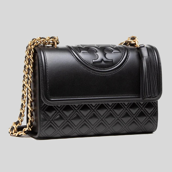 TORY BURCH Fleming Convertible Shoulder Bag Black 76997