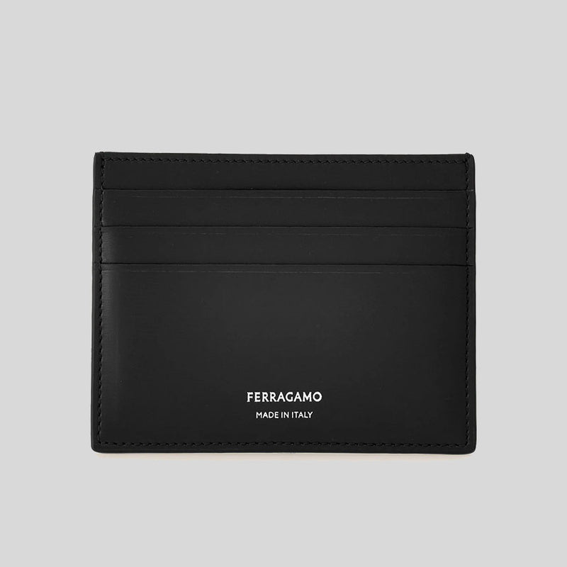 FERRAGAMO Classic Men's Credit Card Holder Black 772114 lussocitta lusso citta