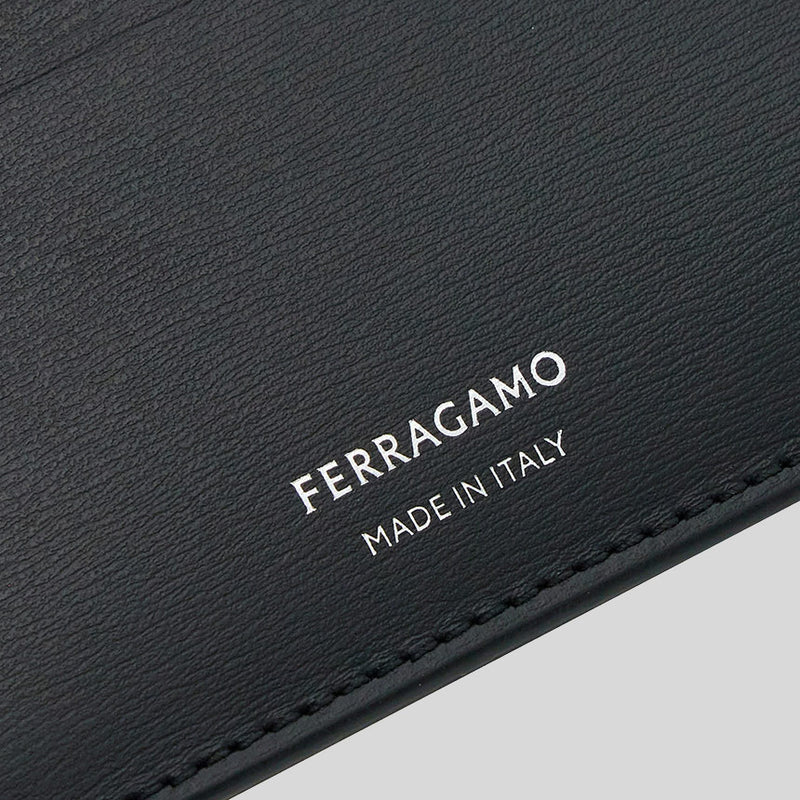 FERRAGAMO Classic Men's Credit Card Holder Black 772114