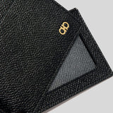 FERRAGAMO Men's Credit Card Holder With ID Slot Black 775660