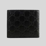 GUCCI Men's Signature GG Leather Bifold Wallet Black 779836