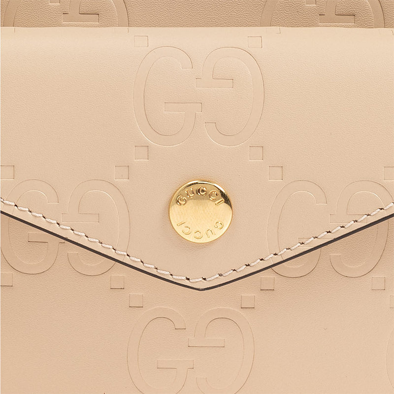 GUCCI Gilbert Calf Mini Crossbody Bag Beige 781554