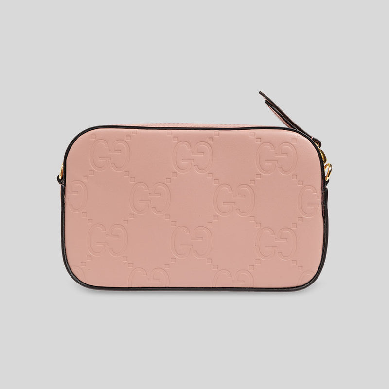 GUCCI Gilbert Calf Mini Crossbody Bag Dusty Rose 781554