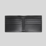 BURBERRY Men's Reg CC Check and Leather Bifold Wallet Dark Birch Brown 8052790