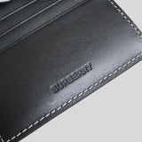 BURBERRY Men's Reg CC Check and Leather Bifold Wallet Dark Birch Brown 8052790