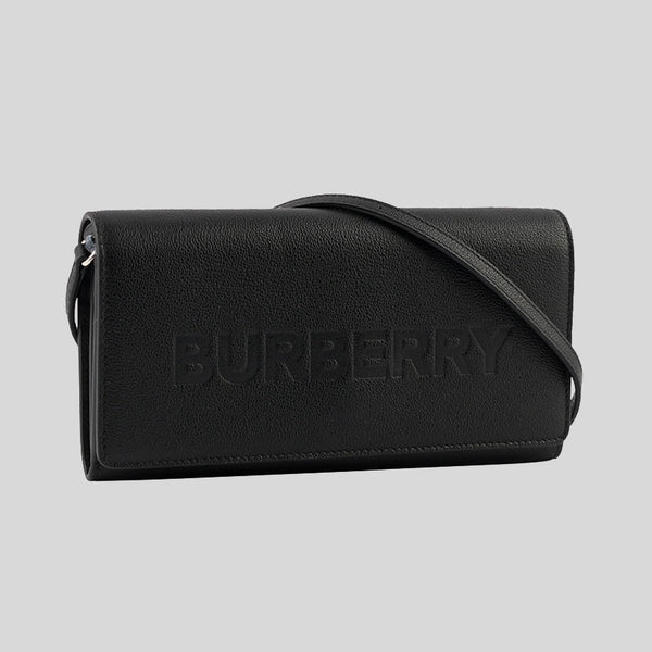 Burberry Henley Leather Crossbody Bag WOC Black 80528371