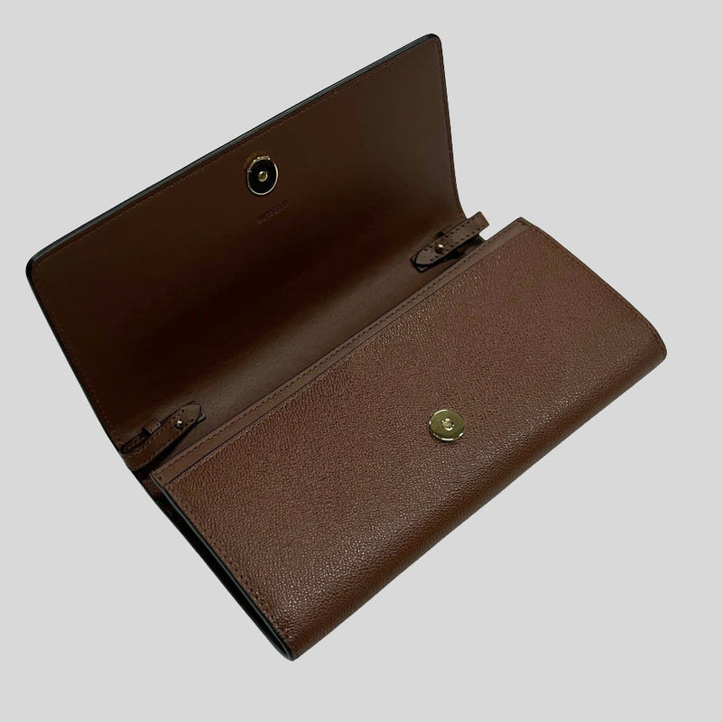 BURBERRY Henley Leather Crossbody Bag WOC Tan 80528381