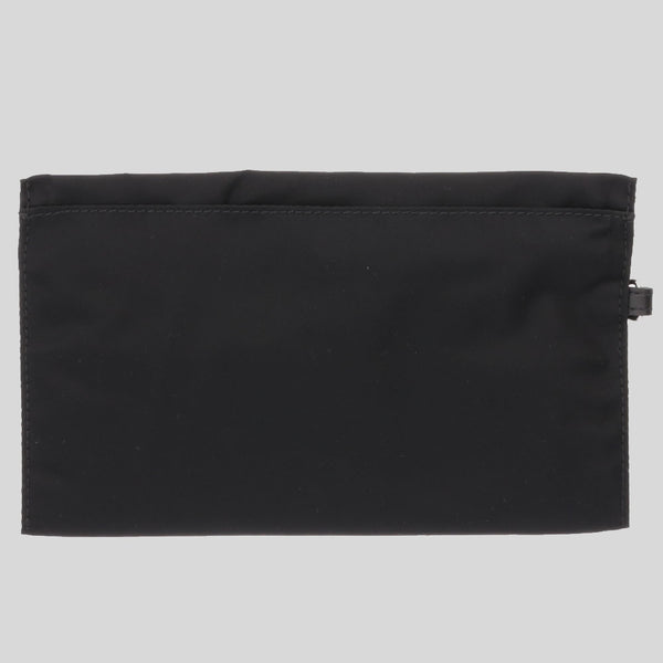 BURBERRY Unisex Logo Print Nylon Zip Wristlet Pouch Black 80528401