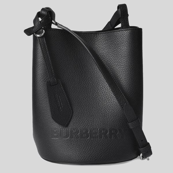 Burberry Small Lorne Leather Bucket Bag Black 80528511 LussoCitta