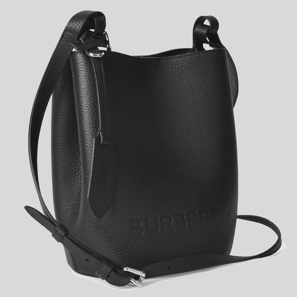 Burberry Small Lorne Leather Bucket Bag Black 80528511