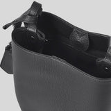 BURBERRY Small Lorne Leather Bucket Bag Black 80528511