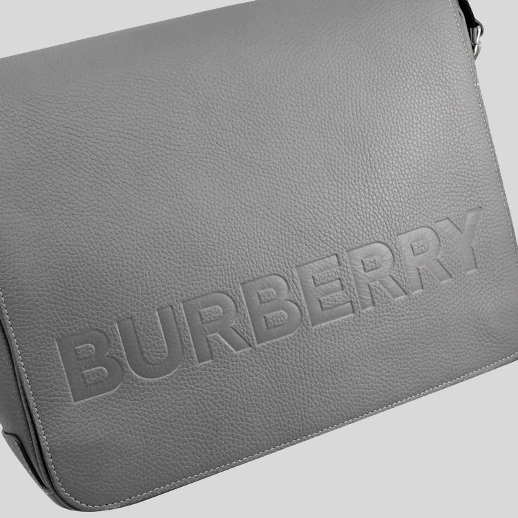 Burberry Bruno Men's Leather Crossbody Bag Grey 80528721