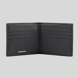 Burberry Embossed Logo Leather International Bifold Wallet In Black 80528811