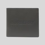 Burberry Embossed Logo Leather International Bifold Wallet In Charcoal Grey 80528821